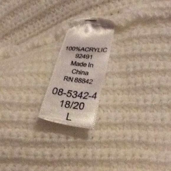 Woman Within Long-Sleeve Shaker Cardigan Sweater. Color: Off White/Cream **NWT** - Picture 6 of 7